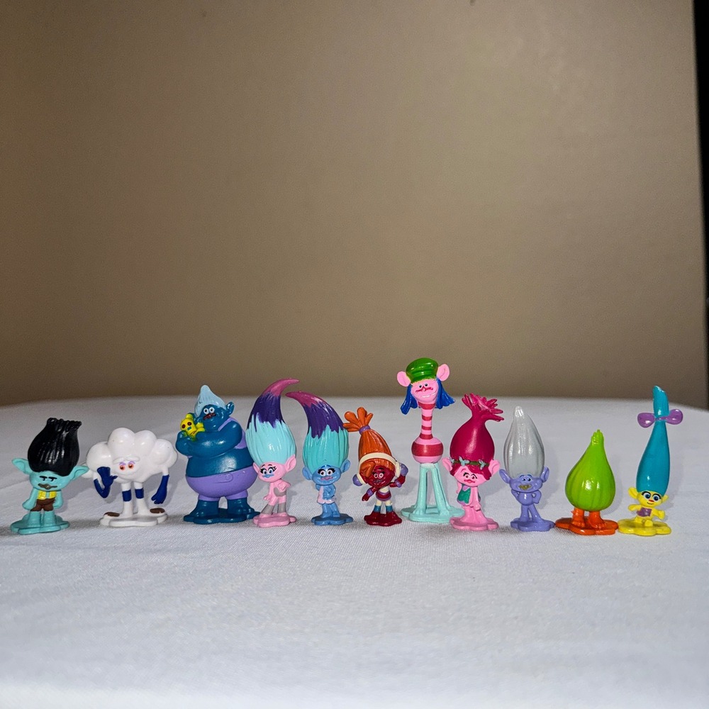 DreamWorks Trolls World Tour Mini Figure Lot of 11 Poppy Branch Cloud Guy Cooper